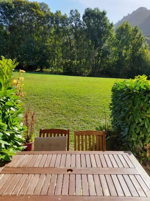 Ferienwohnung Rez De Jardin / Pieds Des Pistes Bernex Exterior foto